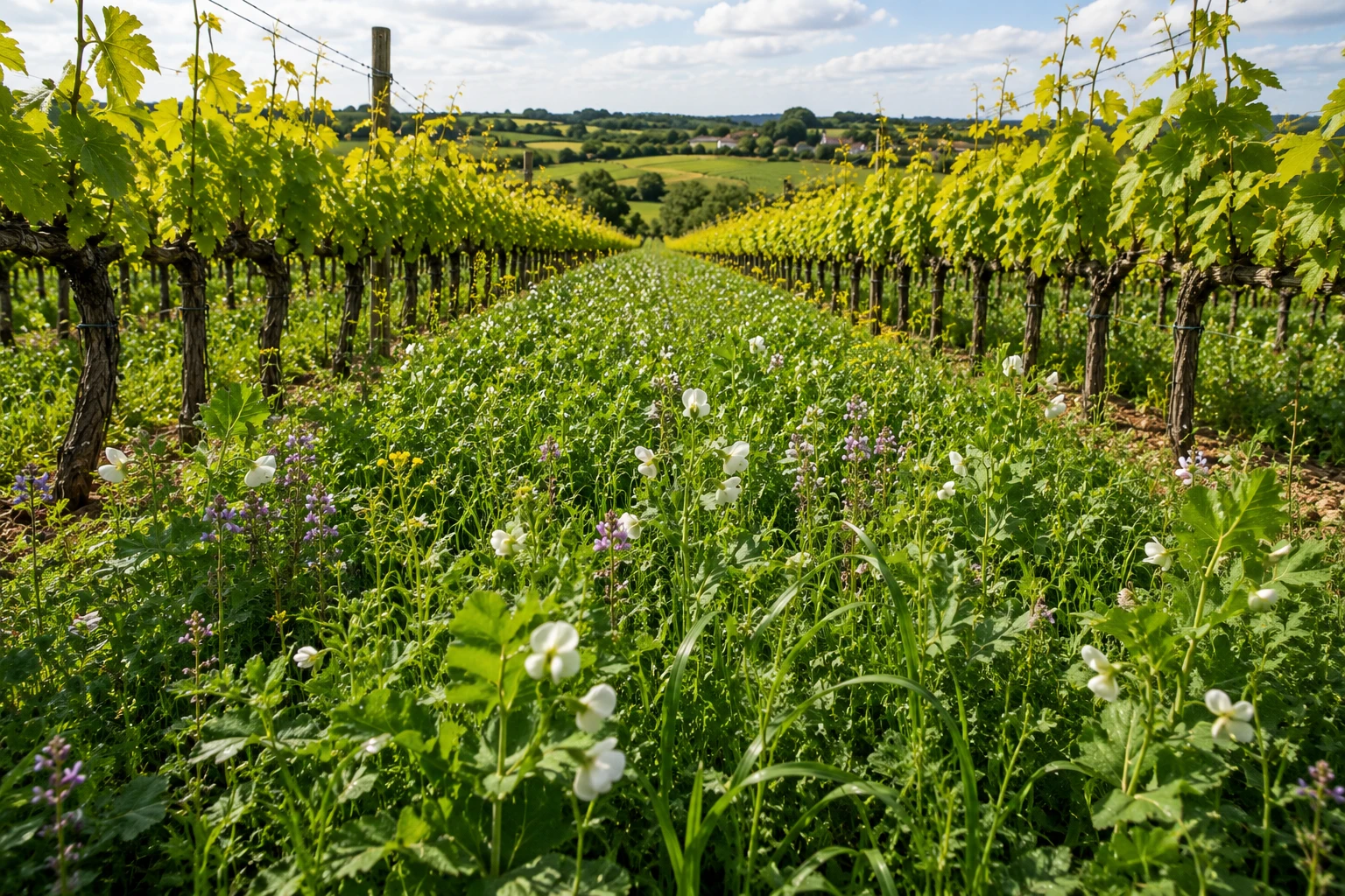 Couverts végétaux : l'expérience des fermes DEPHY confirme leur intérêt aupour le vignoble