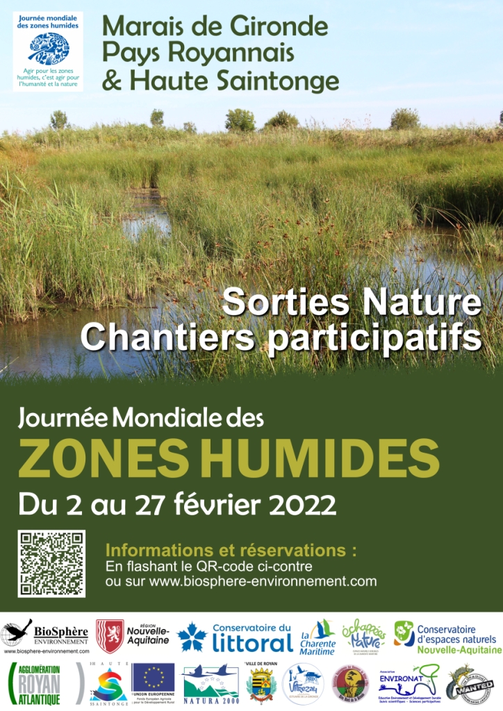 Février : mois des zones humides (marais littoraux, réseau hydrographique) en Charente-Maritime
